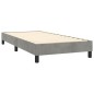 Boxspringbett mit Matratze Hellgrau 80x200 cm Samt