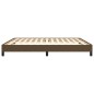 Boxspringbett Dunkelbraun 180x200 cm Stoff