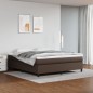 Boxspringbett mit Matratze Braun 160x200 cm Kunstleder