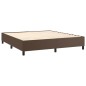 Boxspringbett mit Matratze Braun 160x200 cm Kunstleder