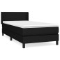 Boxspringbett mit Matratze Schwarz 100x200 cm Stoff