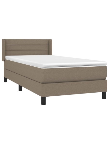 Boxspringbett mit Matratze Taupe 80x200 cm Stoff