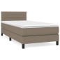 Boxspringbett mit Matratze Taupe 80x200 cm Stoff