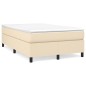 Boxspringbett Creme 120x200 cm Stoff