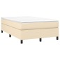 Boxspringbett Creme 120x200 cm Stoff