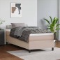 Boxspringbett Cappuccino-Braun 90x190 cm Kunstleder