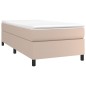 Boxspringbett Cappuccino-Braun 90x190 cm Kunstleder