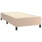 Boxspringbett Cappuccino-Braun 90x190 cm Kunstleder