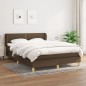 Boxspringbett mit Matratze Dunkelbraun 140x190 cm Stoff