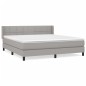 Boxspringbett mit Matratze Hellgrau 160x200 cm Stoff