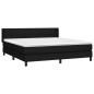 Boxspringbett mit Matratze Schwarz 160x200 cm Stoff