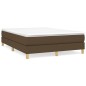 Boxspringbett mit Matratze Dunkelbraun 140x190 cm Stoff