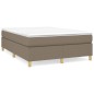 Boxspringbett mit Matratze Taupe 140x190 cm Stoff