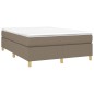 Boxspringbett mit Matratze Taupe 140x190 cm Stoff