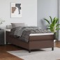 Boxspringbett mit Matratze Braun 90x200 cm Kunstleder