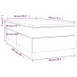 Boxspringbett mit Matratze Braun 90x200 cm Kunstleder