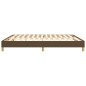 Boxspringbett Dunkelbraun 160x200 cm Stoff