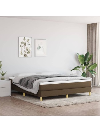 Boxspringbett Dunkelbraun 180x200 cm Stoff