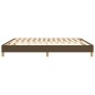 Boxspringbett Dunkelbraun 180x200 cm Stoff