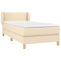 Boxspringbett mit Matratze Creme 90x190 cm Stoff