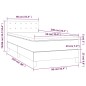 Boxspringbett mit Matratze & LED Dunkelgrau 90x200 cm Stoff