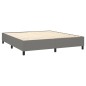 Boxspringbett mit Matratze Dunkelgrau 160x200 cm Stoff