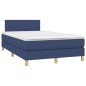 Boxspringbett mit Matratze Blau 120x200 cm Stoff