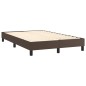 Boxspringbett mit Matratze Braun 120x200 cm Kunstleder