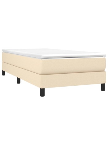 Boxspringbett mit Matratze Creme 90x190 cm Stoff