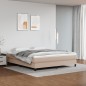 Boxspringbett Cappuccino-Braun 180x200 cm Kunstleder