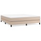 Boxspringbett Cappuccino-Braun 180x200 cm Kunstleder