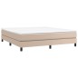 Boxspringbett Cappuccino-Braun 180x200 cm Kunstleder