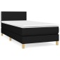 Boxspringbett mit Matratze Schwarz 80x200 cm Stoff