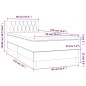 Boxspringbett mit Matratze & LED Dunkelbraun 90x190 cm Stoff