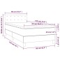 Boxspringbett mit Matratze & LED Dunkelbraun 90x190 cm Stoff