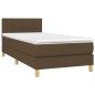 Boxspringbett mit Matratze Dunkelbraun 90x190 cm Stoff