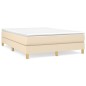 Boxspringbett mit Matratze Creme 140x190 cm Stoff