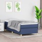 Boxspringbett mit Matratze Blau 80x200 cm Stoff