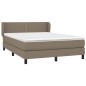 Boxspringbett mit Matratze Taupe 140x190 cm Stoff