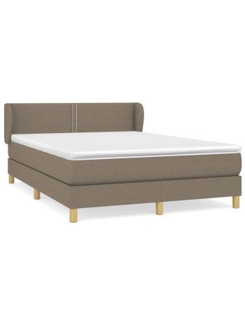 Boxspringbett mit Matratze Taupe 140x200 cm Stoff