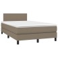 Boxspringbett mit Matratze & LED Taupe 120x200 cm Stoff