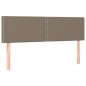 Boxspringbett mit Matratze & LED Taupe 140x190 cm Stoff