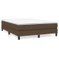 Boxspringbett mit Matratze Dunkelbraun 140x200 cm Stoff