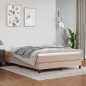 Boxspringbett Cappuccino-Braun 140x190 cm Kunstleder