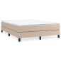 Boxspringbett Cappuccino-Braun 140x190 cm Kunstleder