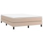 Boxspringbett Cappuccino-Braun 140x190 cm Kunstleder