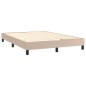 Boxspringbett Cappuccino-Braun 140x190 cm Kunstleder