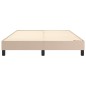 Boxspringbett Cappuccino-Braun 140x190 cm Kunstleder