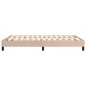 Boxspringbett Cappuccino-Braun 140x190 cm Kunstleder