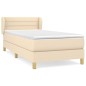 Boxspringbett mit Matratze Creme 100x200 cm Stoff